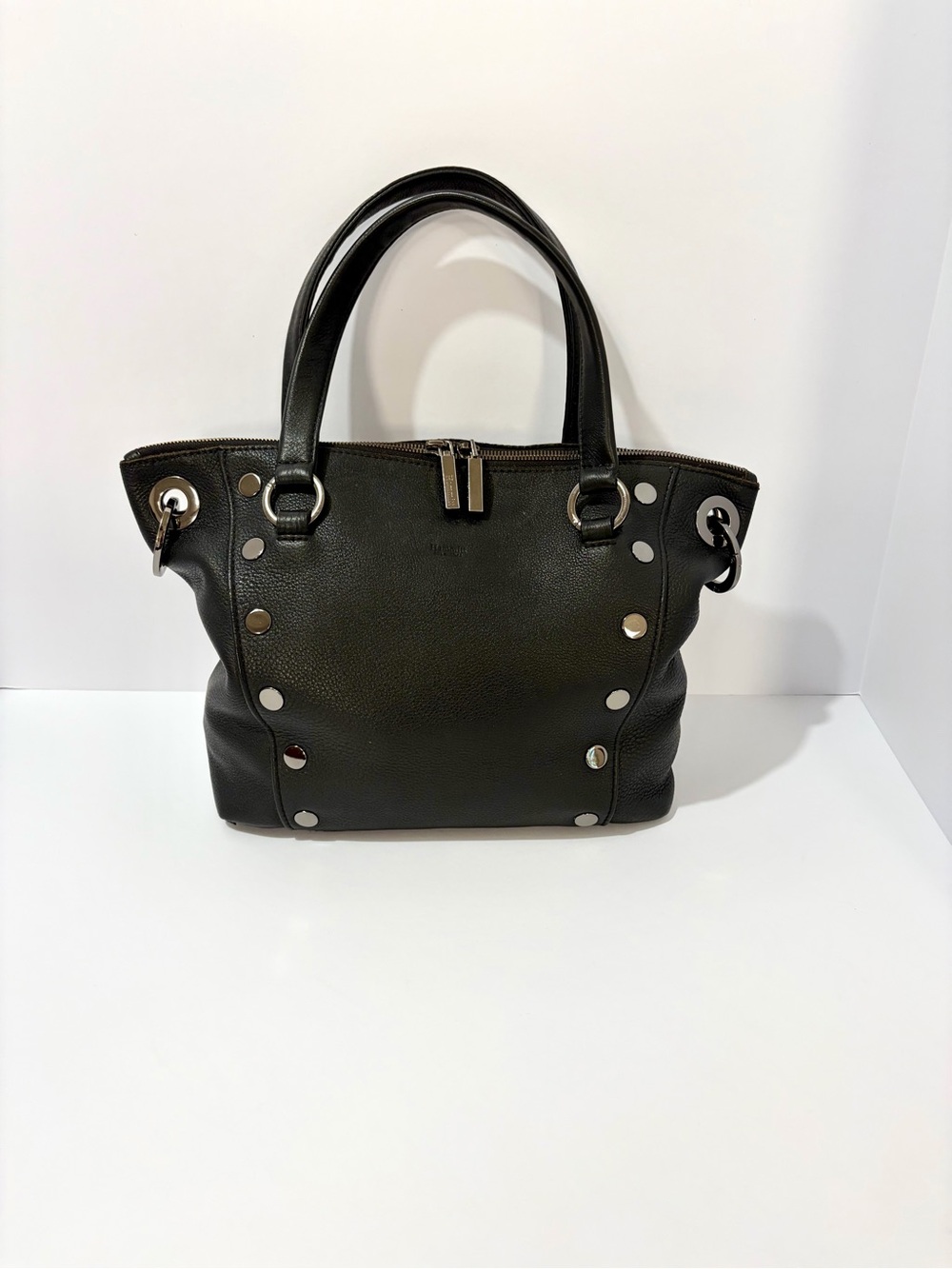 Hammitt Medium Daniel Black with Gunmetal Rivets and Hardware